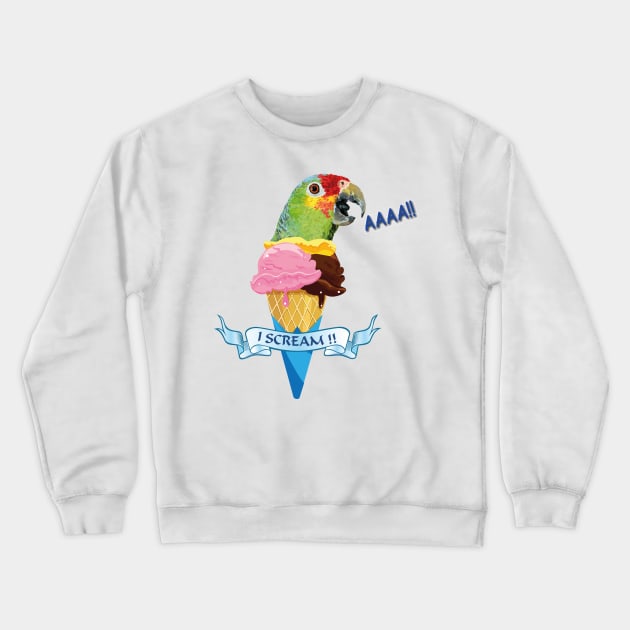 Red-lored Parrot Crewneck Sweatshirt by obscurite